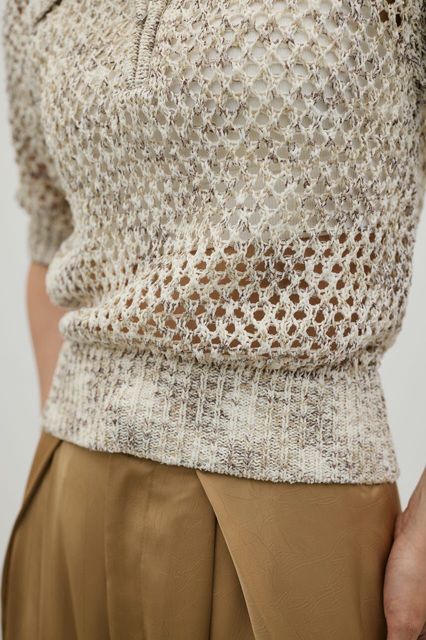 STYLEMIXER「クロシェミックスニットポロ」|ニット・セーター|