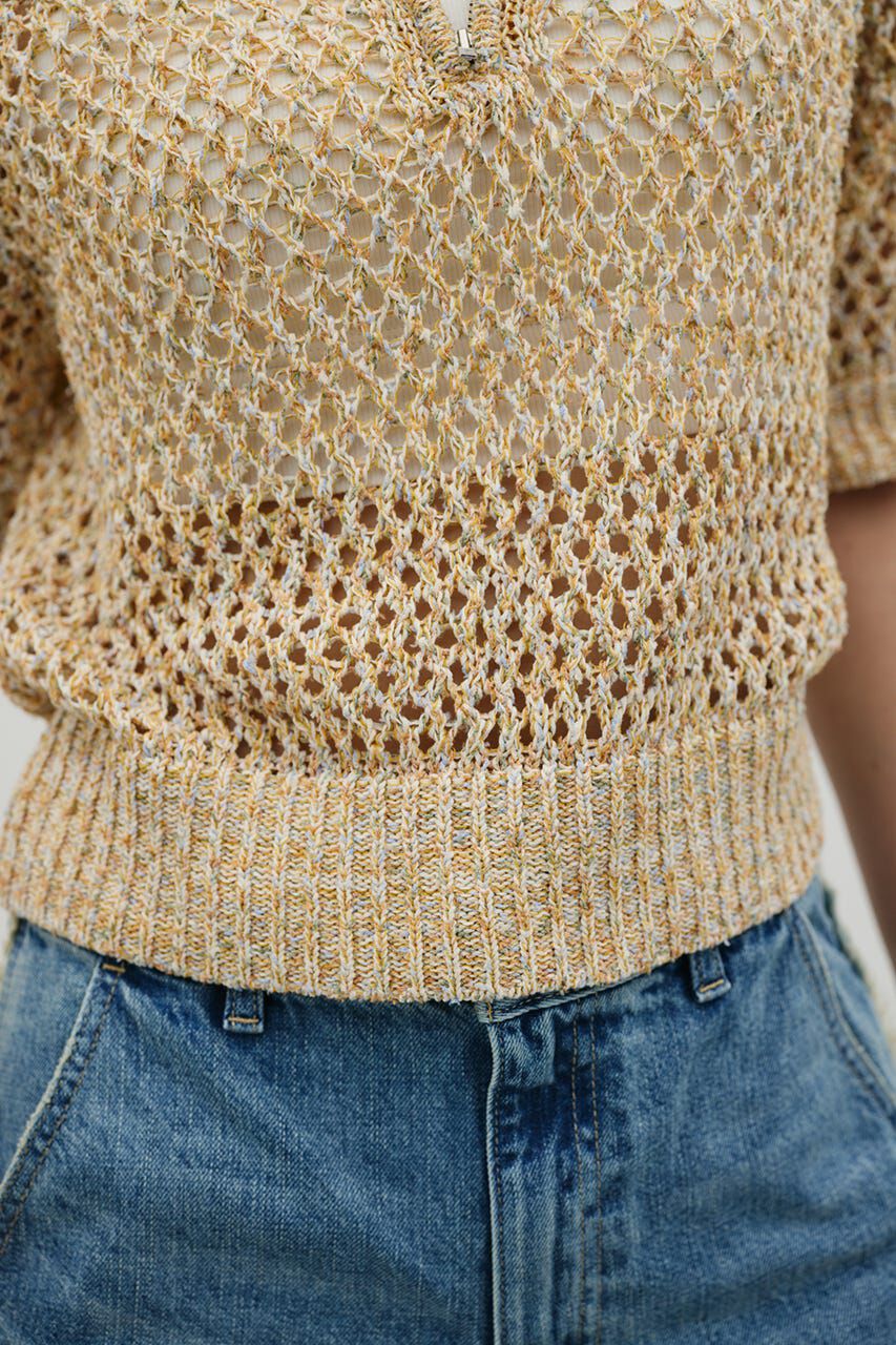 STYLEMIXER「クロシェミックスニットポロ」|ニット・セーター|