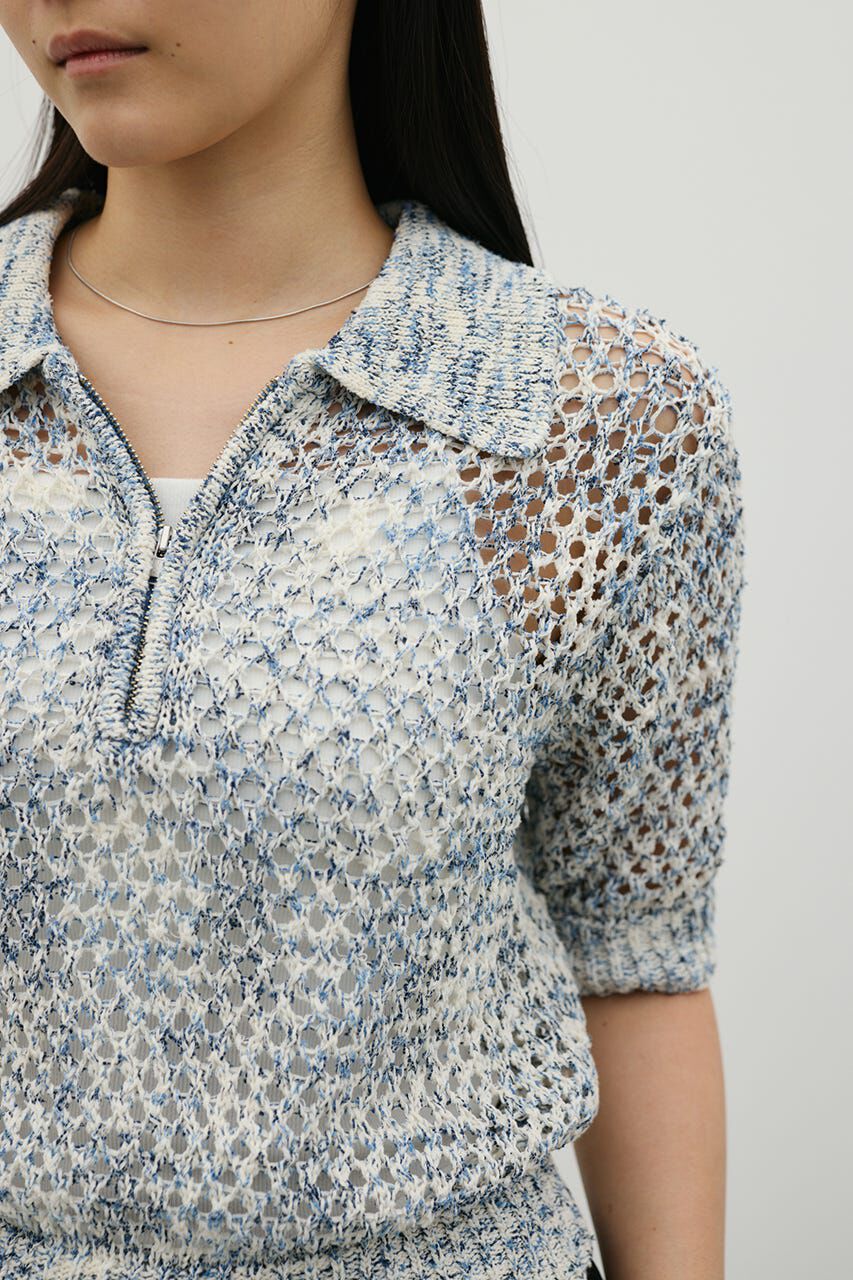 STYLEMIXER「クロシェミックスニットポロ」|ニット・セーター|