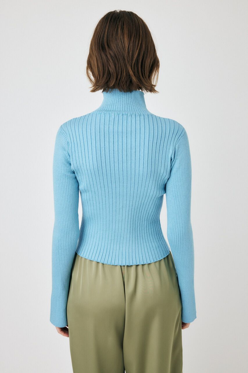 MOUSSY「ZIP UP LS KNIT シャツ」|ニット・セーター|