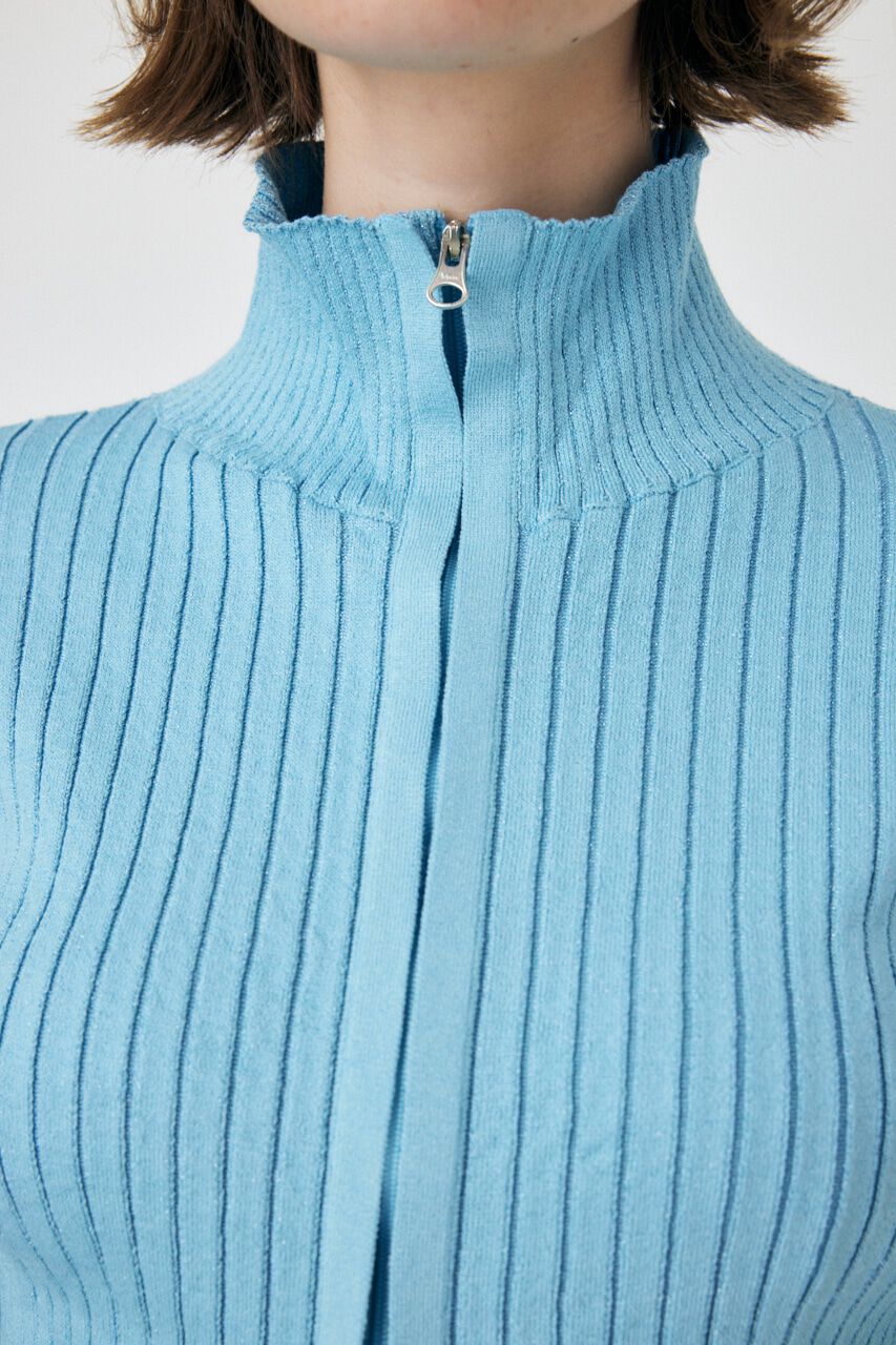 MOUSSY「ZIP UP LS KNIT シャツ」|ニット・セーター|