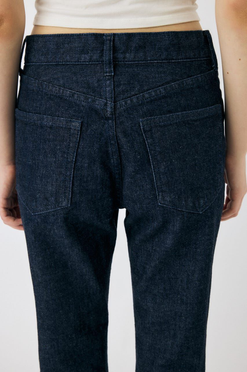 MOUSSY「HEM SLIT カプリ」|デニム|