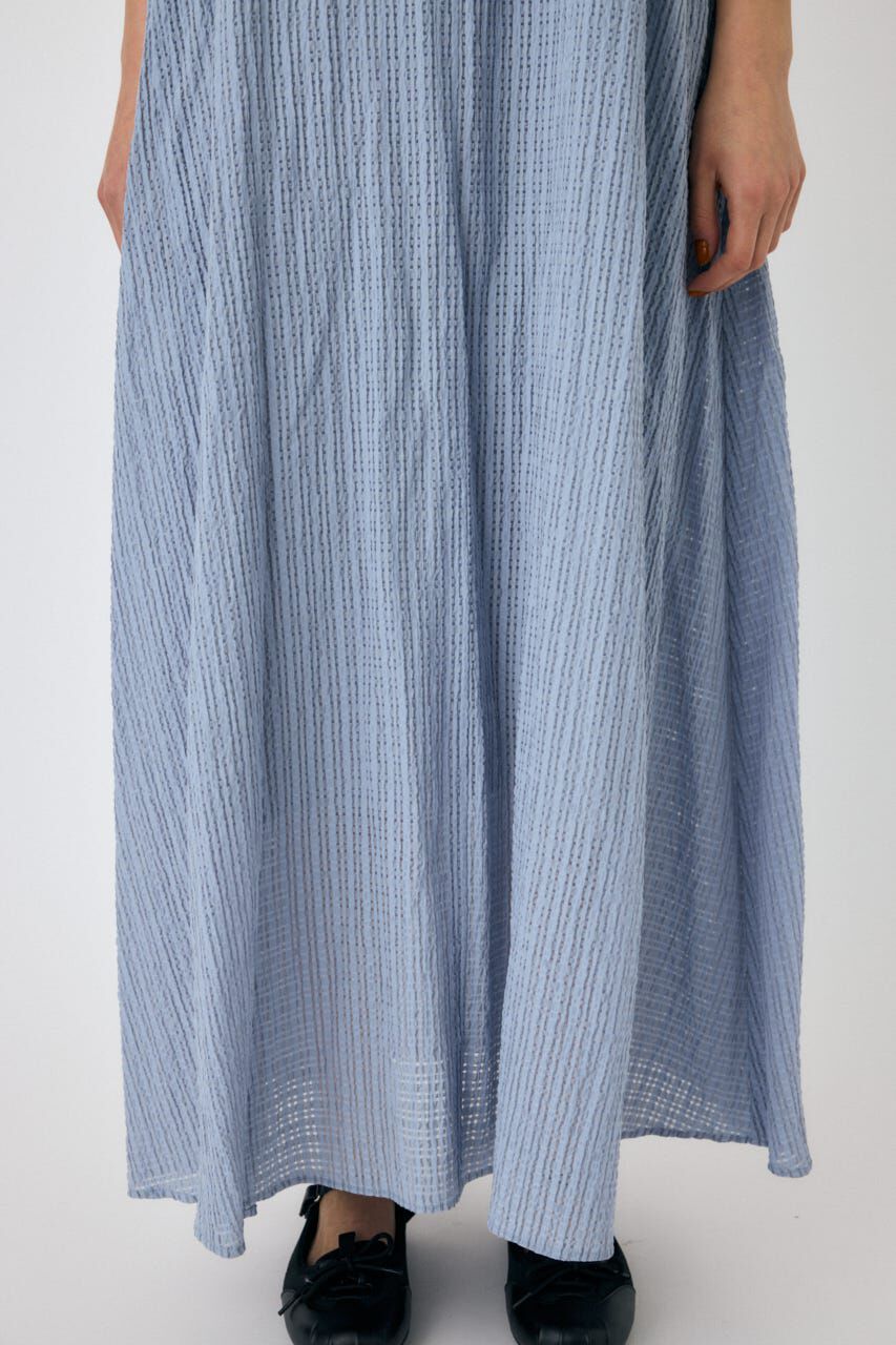 MOUSSY「SHEER GINGHAM キャミドレス」|ワンピース|