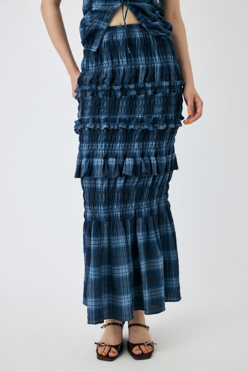MOUSSY「SHIRRING LONG スカート」|スカート|柄BLU5