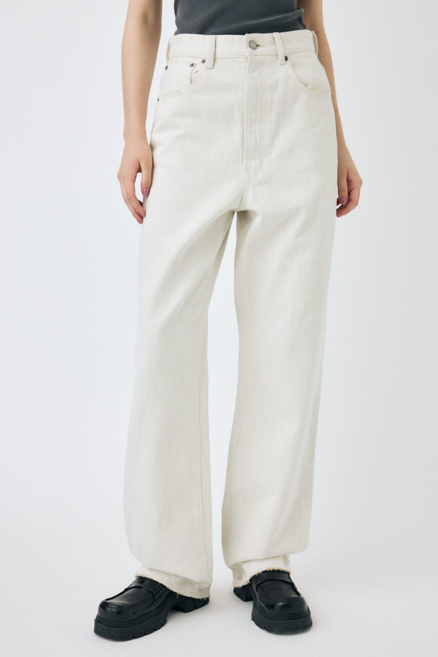 MOUSSY「HW WHT LOOSE STRAIGHT」|デニム|WHT