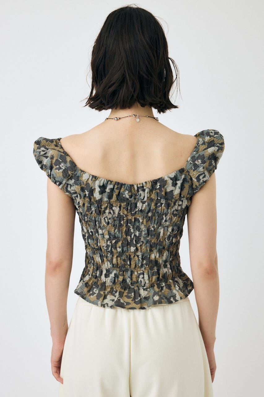 MOUSSY「OPEN NECK GATHER ブラウス」|シャツ・ブラウス|