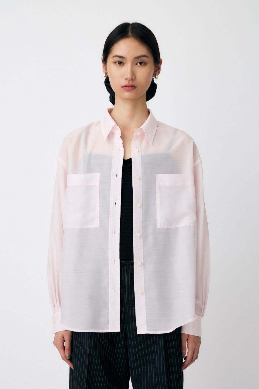 MOUSSY「OVERSIZED SHEER シャツ」|シャツ・ブラウス|