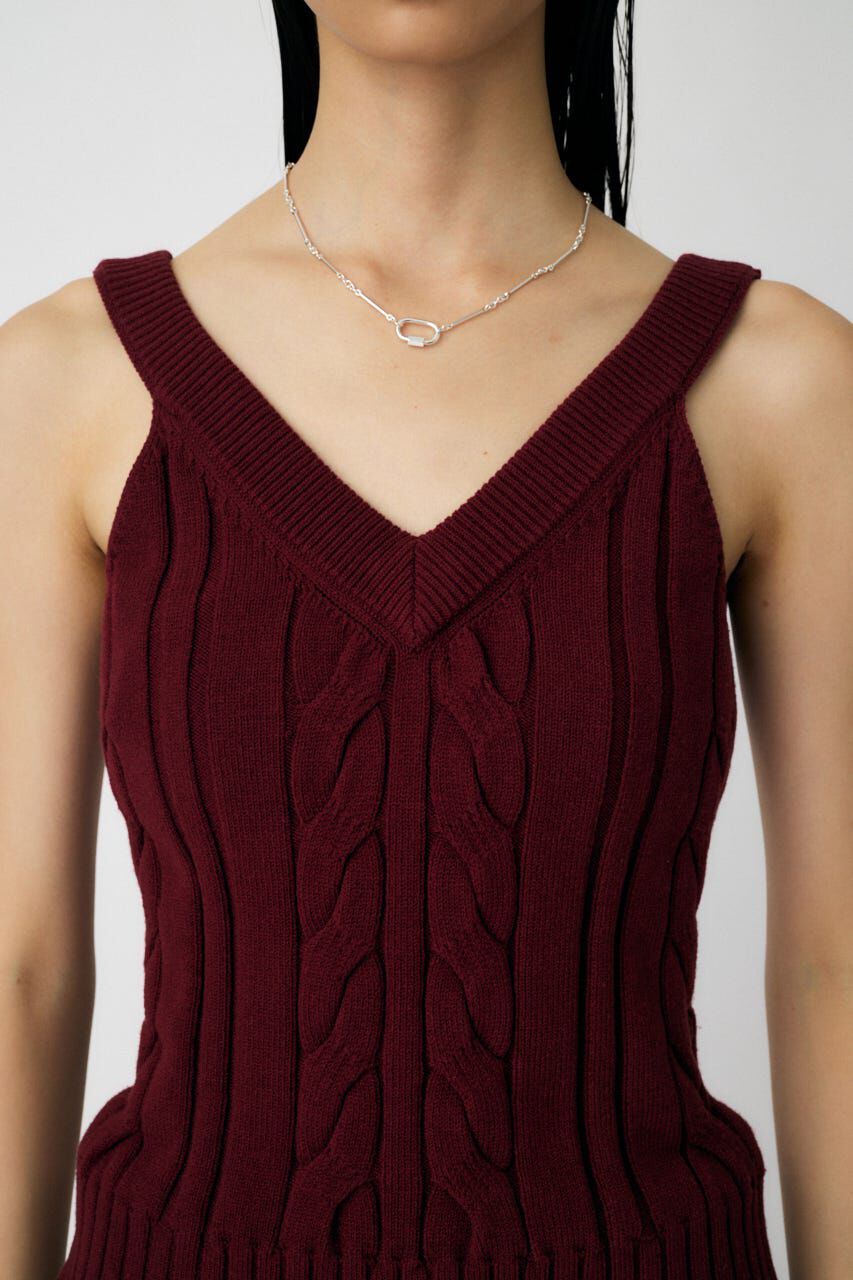 MOUSSY「CABLE KNIT キャミソール」|キャミソール|
