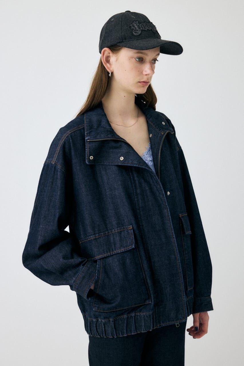 MOUSSY「TENCEL(TM)  DENIM OVER ブルゾン」|デニムジャケット|