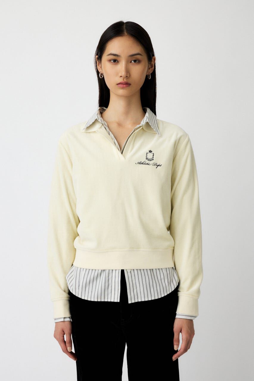 MOUSSY「VELOUR POLO ロングスリーブＴシャツ」|Tシャツ・カットソー|
