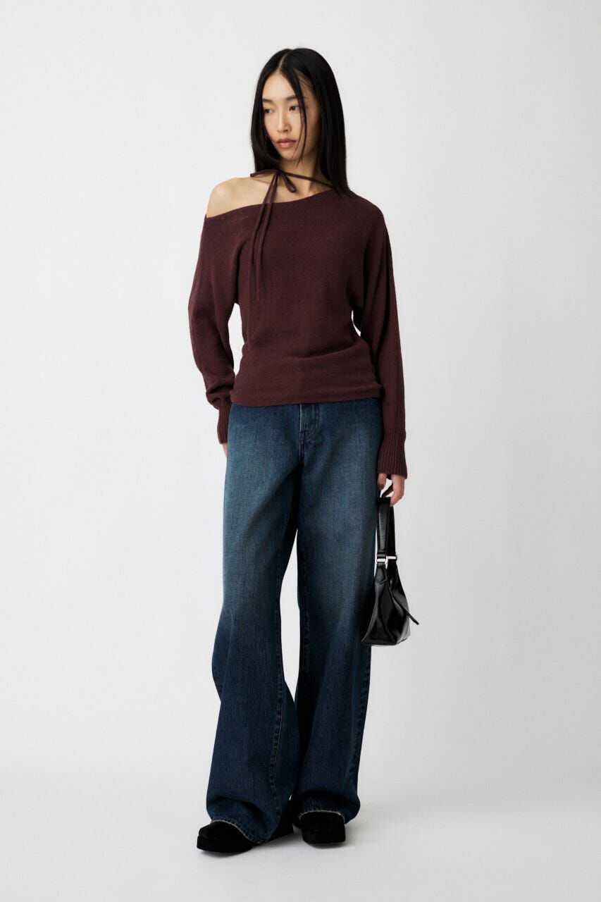 MOUSSY「LOW SLUNG WIDE ストレート」|デニム|