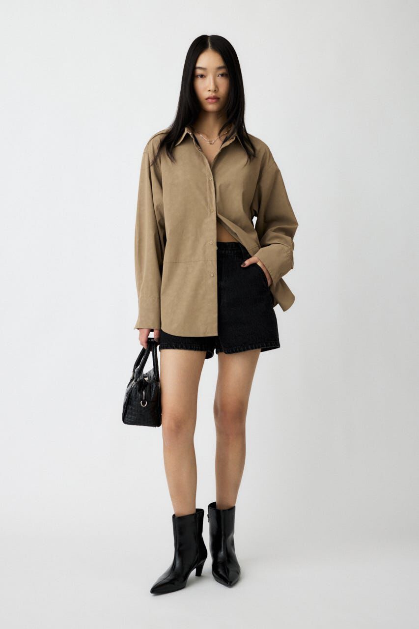 MOUSSY「F/LEATHER シャツ」|シャツ・ブラウス|