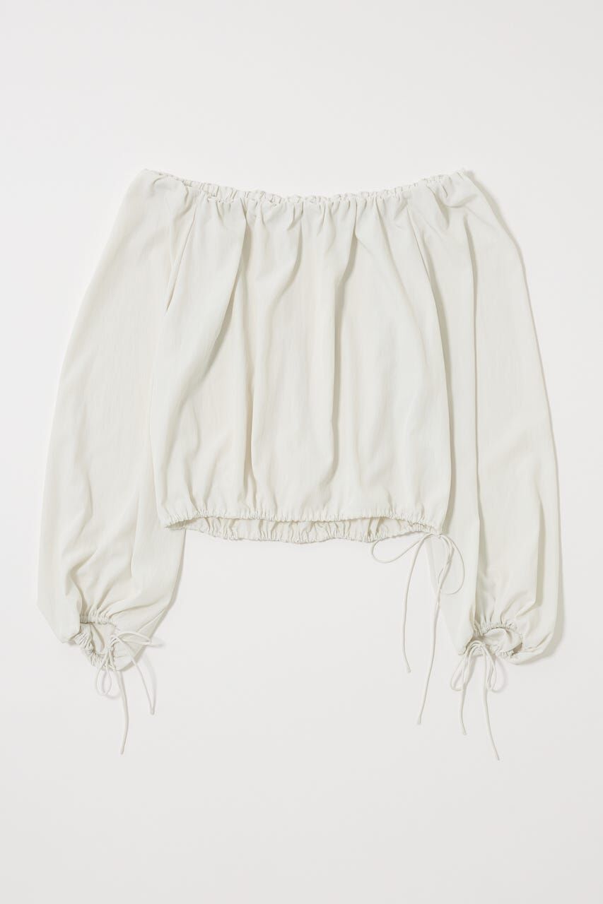 MOUSSY「OFF SHOULDER PUFFY ブラウス」|シャツ・ブラウス|WHT