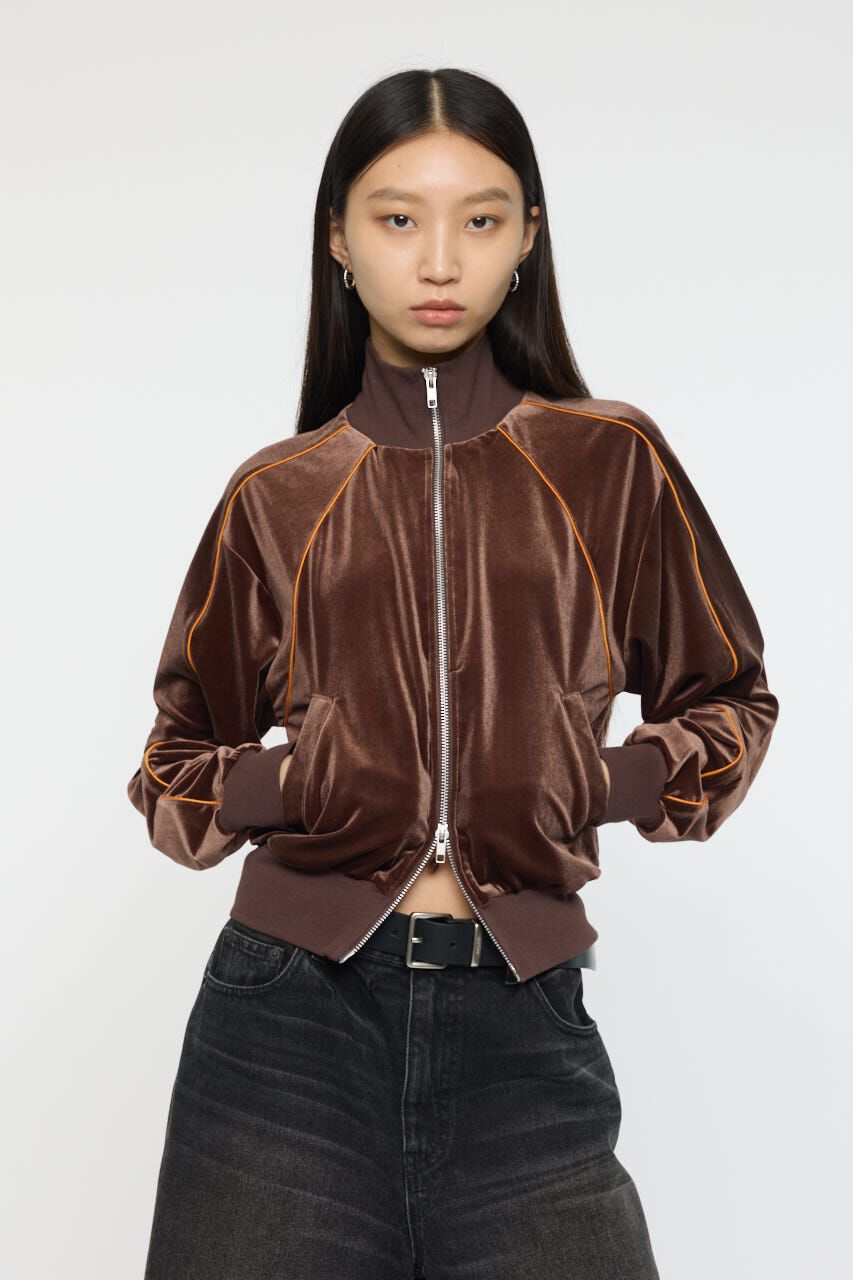 MOUSSY「VELOUR TRACK トップス」|パーカー|