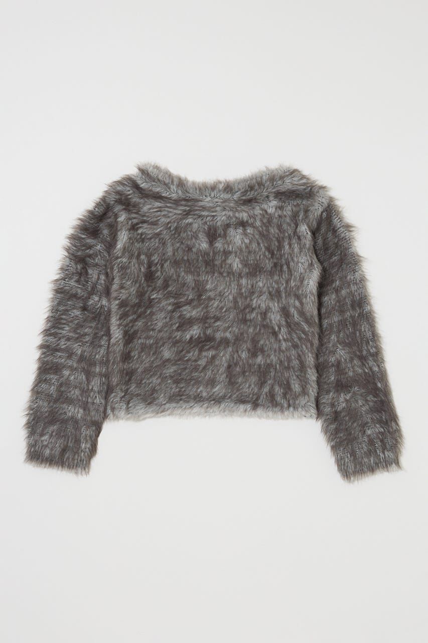 MOUSSY「FAUX FUR KNIT CROP トップス」|ニット・セーター|
