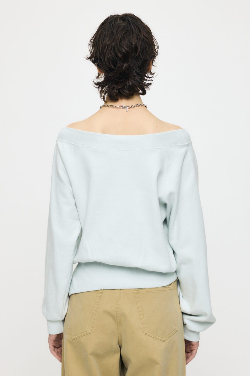 MOUSSY「SIDE SLIT OFF SHOULDER スウェット」|パーカー|