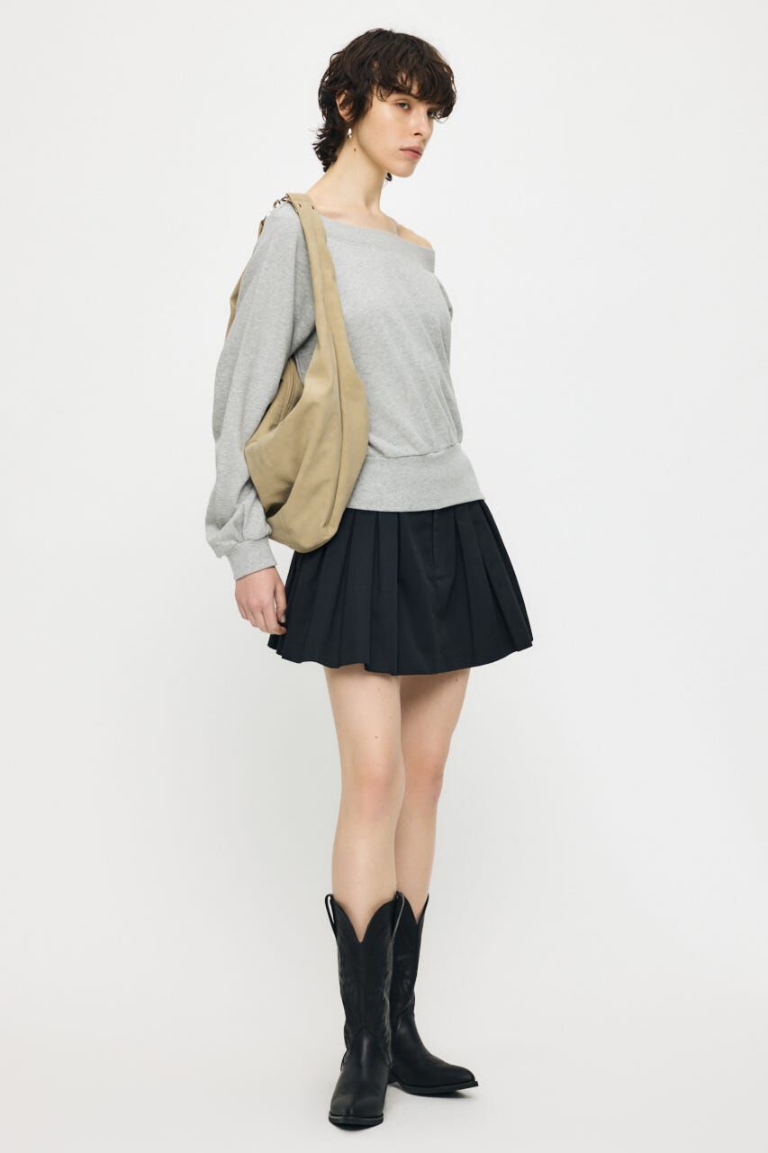 MOUSSY「SIDE SLIT OFF SHOULDER スウェット」|パーカー|