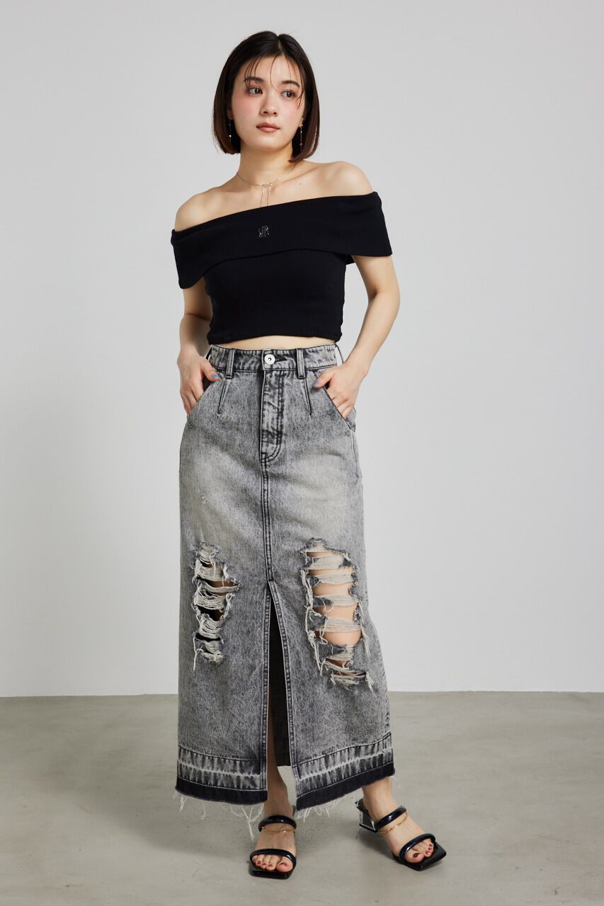 rienda「RモチーフプレートカットTOP」|Tシャツ・カットソー|