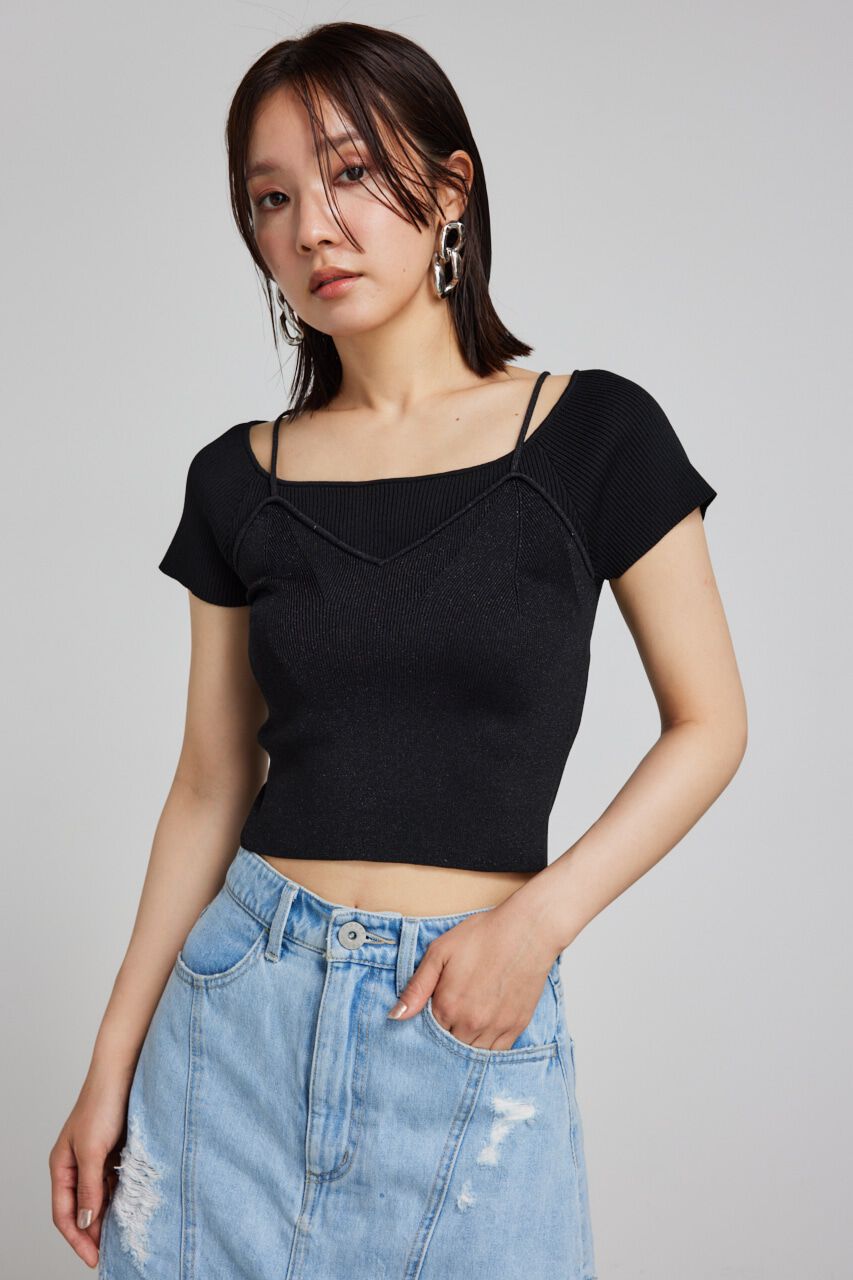 rienda「レイヤードニットトップス」|ニット・セーター|