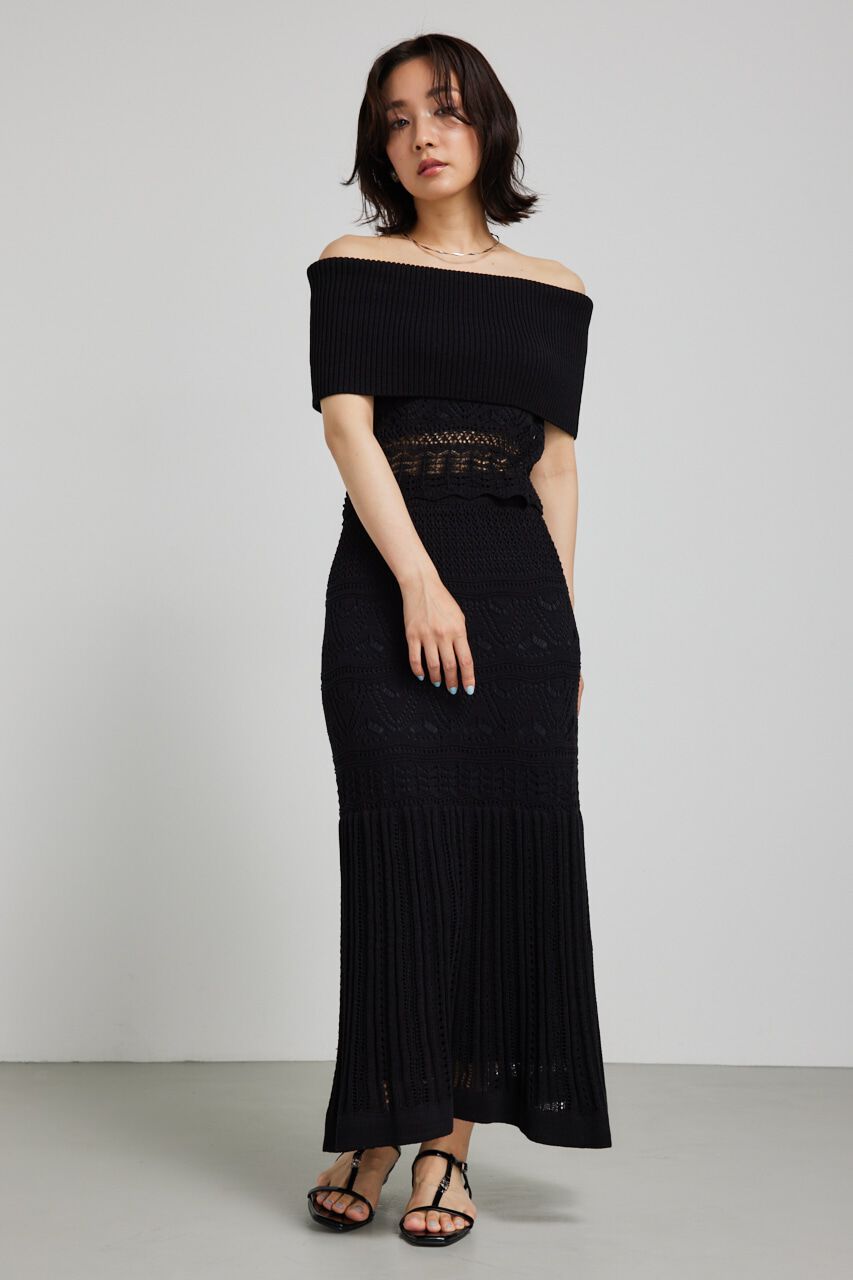 rienda「2WAYクロシェオフショルニットトップス」|ニット・セーター|