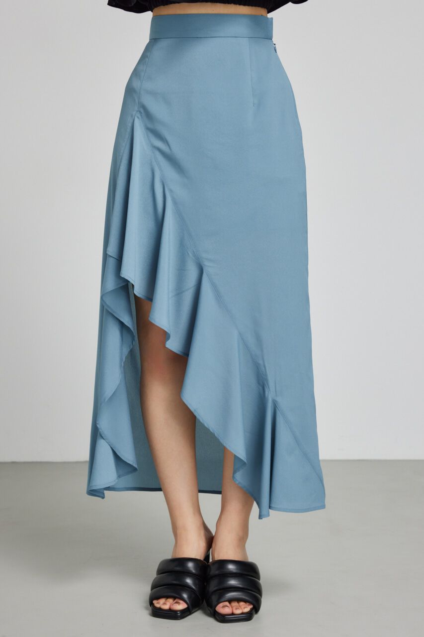 rienda「ラッフルフリルスリットジャストウエストスコショートパンツ」|スカート|