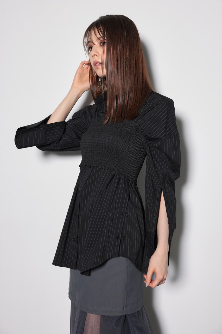 rienda「シャーリングベアセットシャツ」|シャツ・ブラウス|