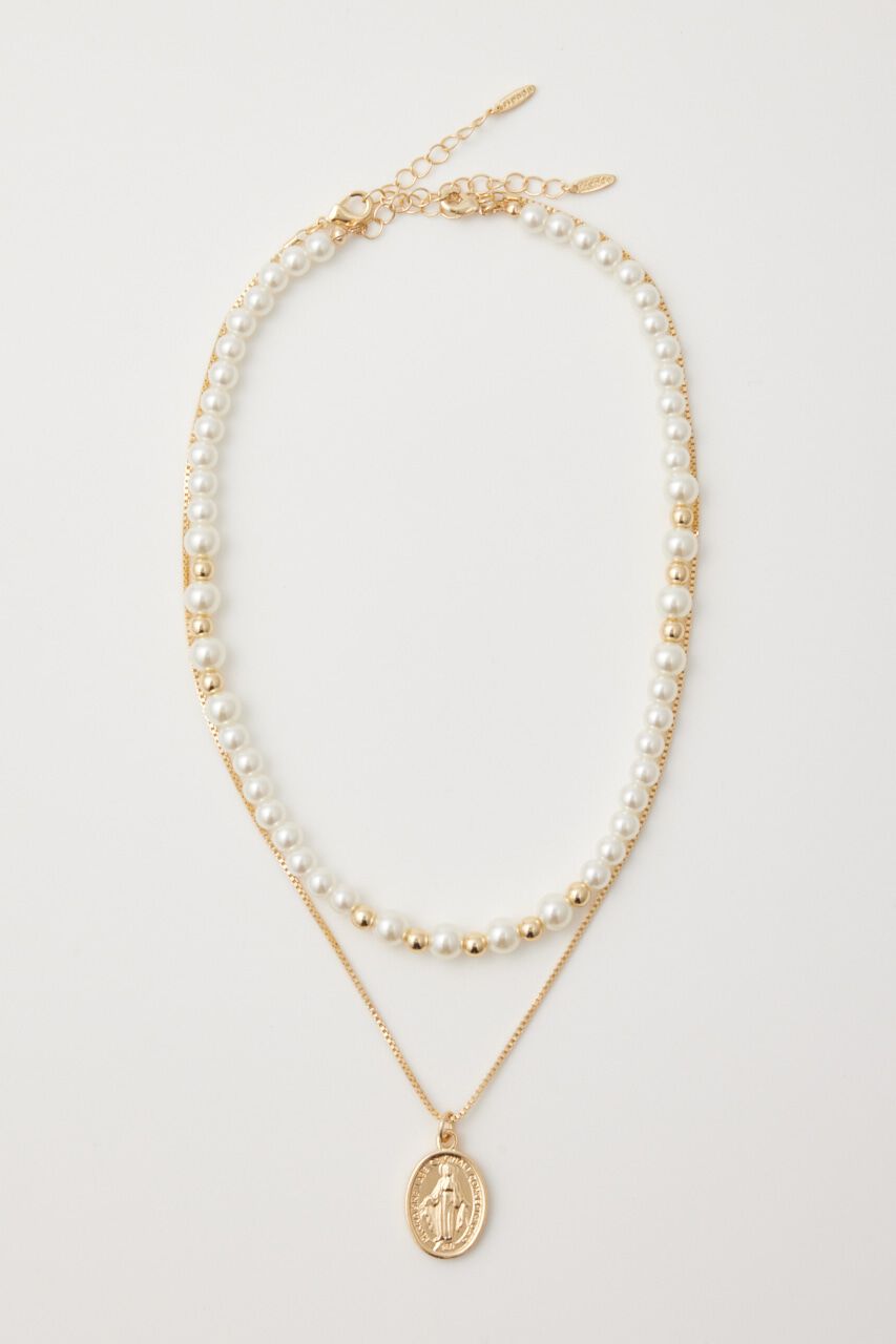 rienda「2レーンコインフェイクパールネックレス」|ネックレス|