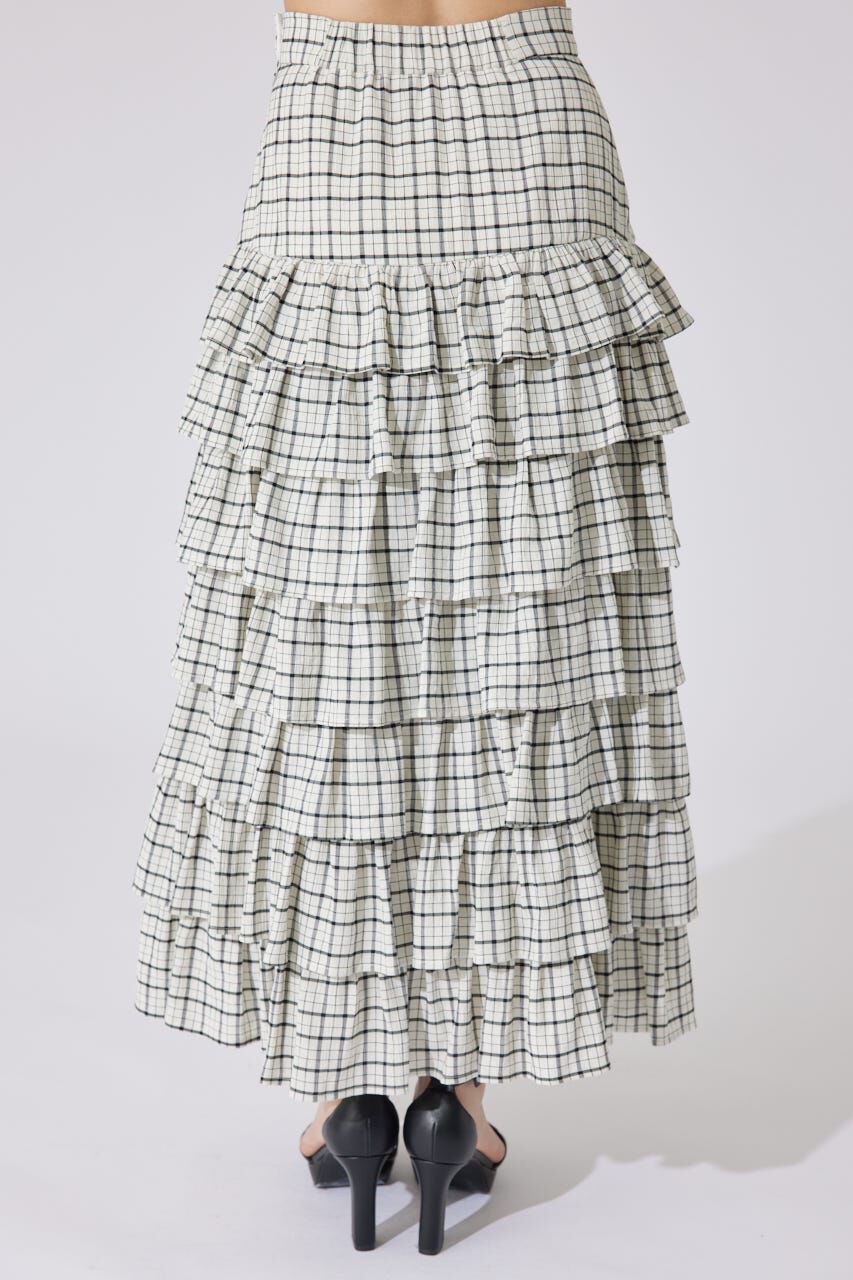 rienda「ジャストウエストティアードマキシスカート」|スカート|