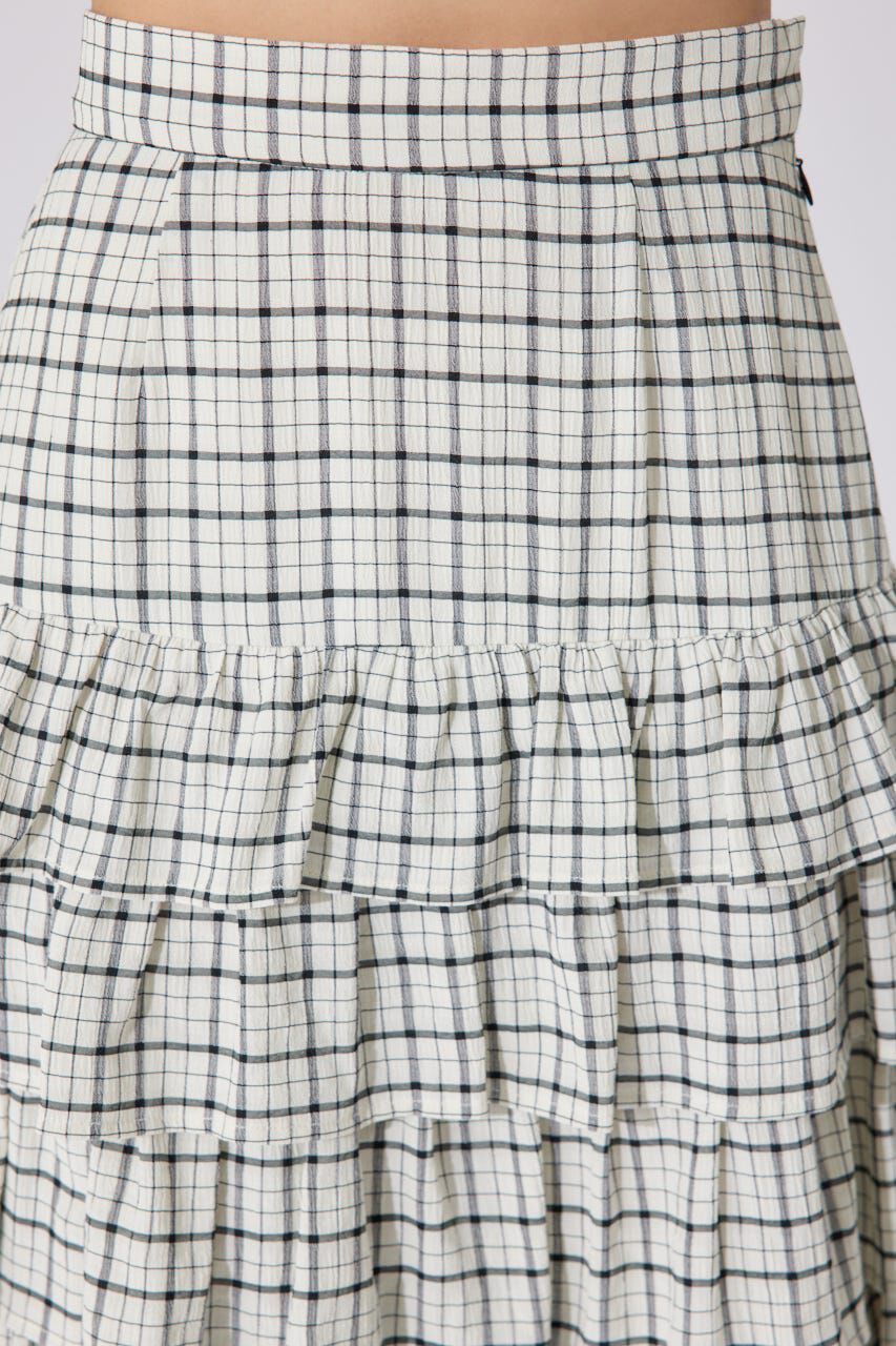 rienda「ジャストウエストティアードマキシスカート」|スカート|