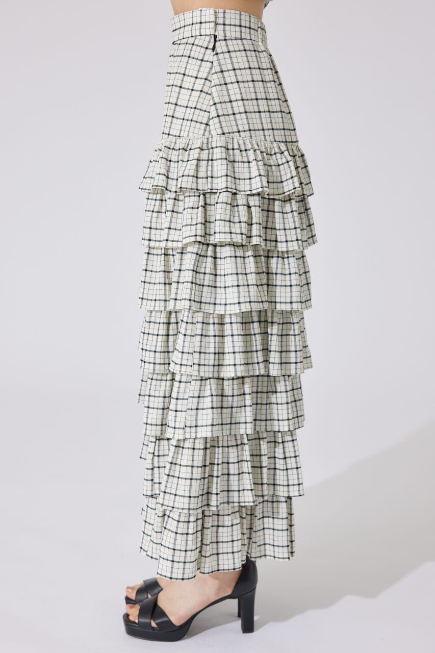 rienda「ジャストウエストティアードマキシスカート」|スカート|