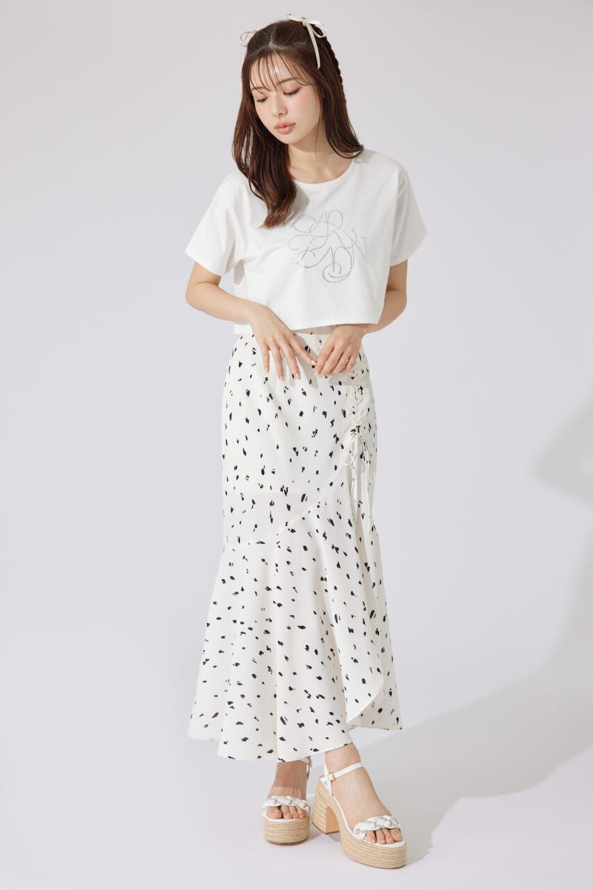 rienda「ラインストーンロゴTシャツ」|Tシャツ・カットソー|