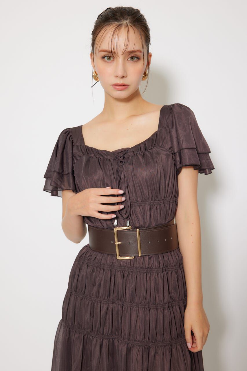 rienda「ワッシャーリラクシーカットワンピース」|ワンピース|