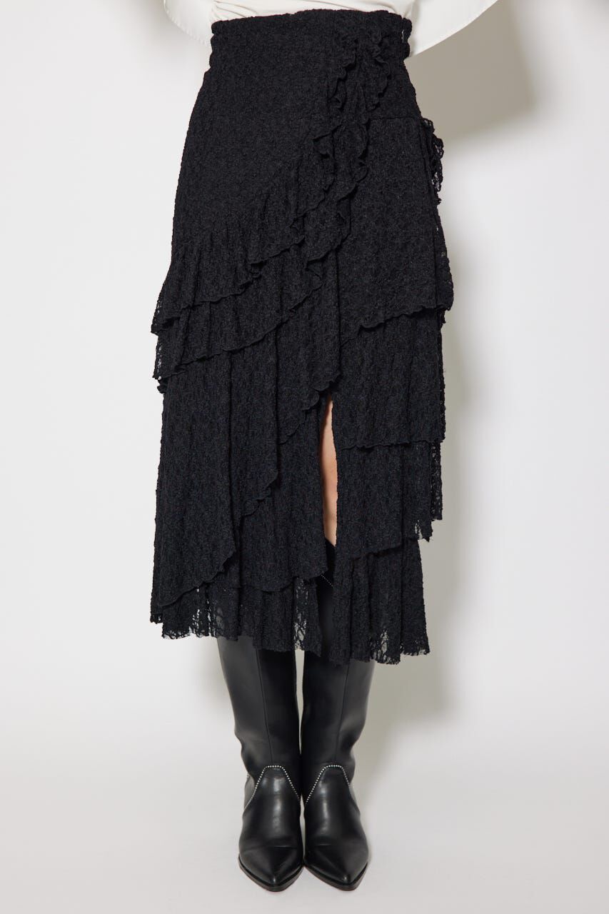 rienda「レースラッフルロングハイウエストスカート」|スカート|