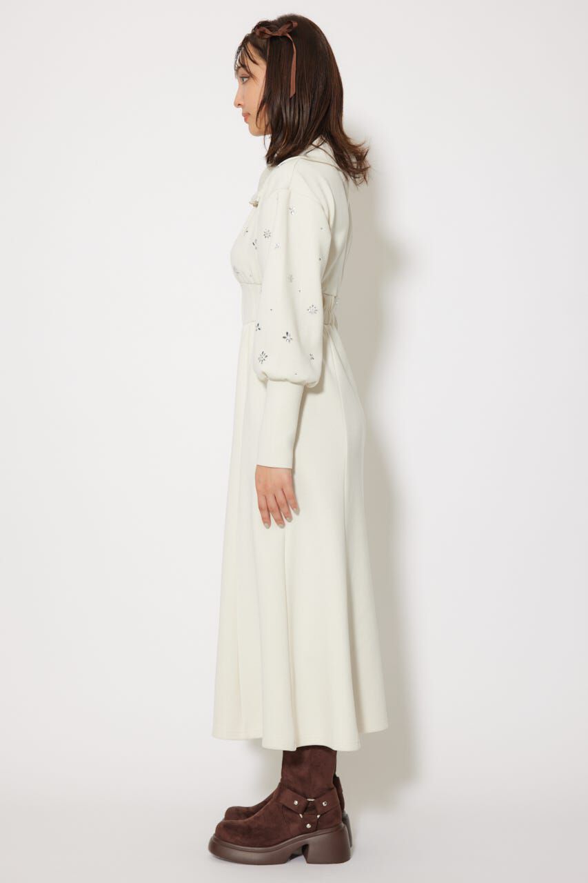 rienda「フラワーモチーフスウェットワンピース」|ワンピース|