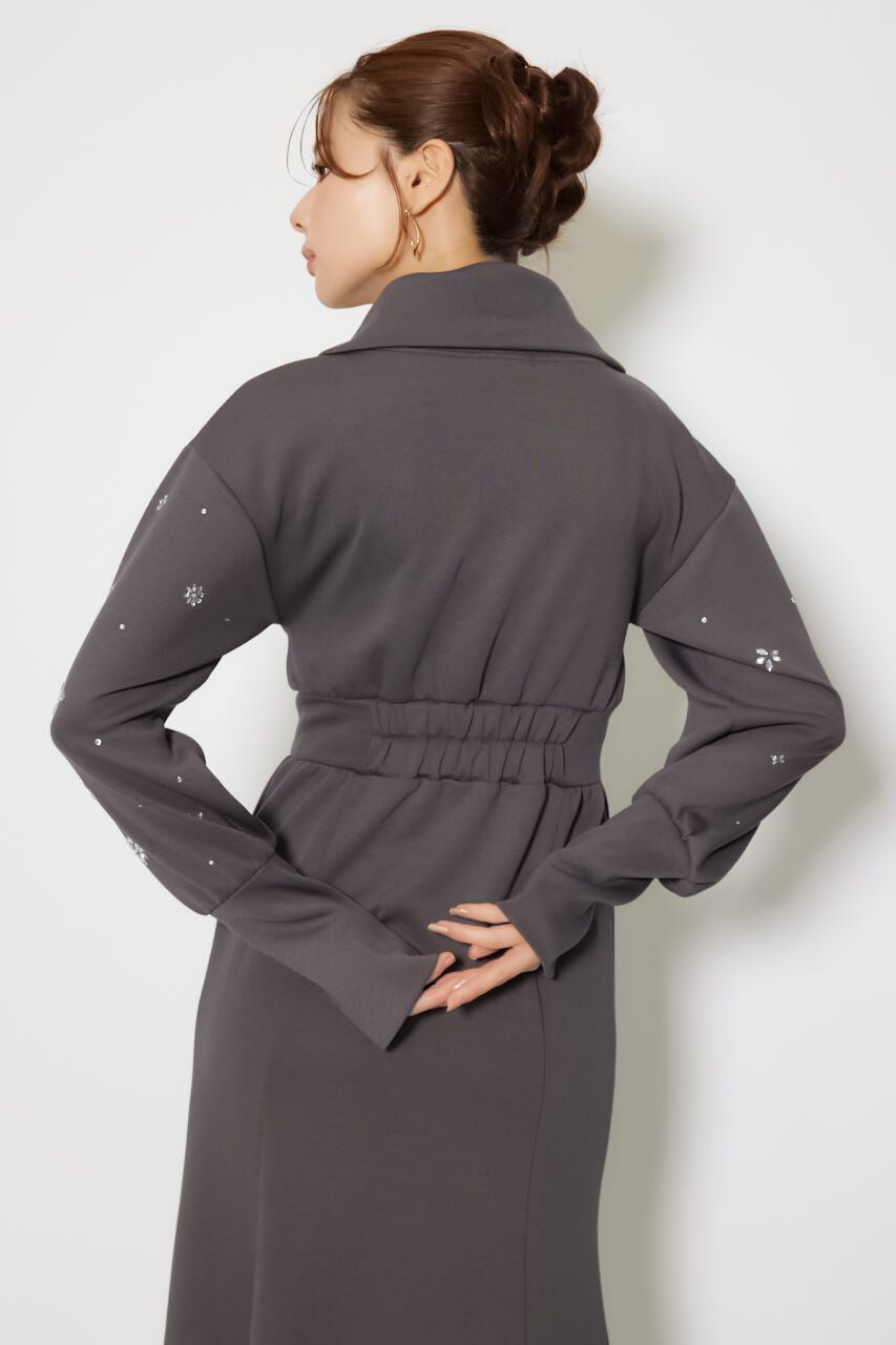 rienda「フラワーモチーフスウェットワンピース」|ワンピース|