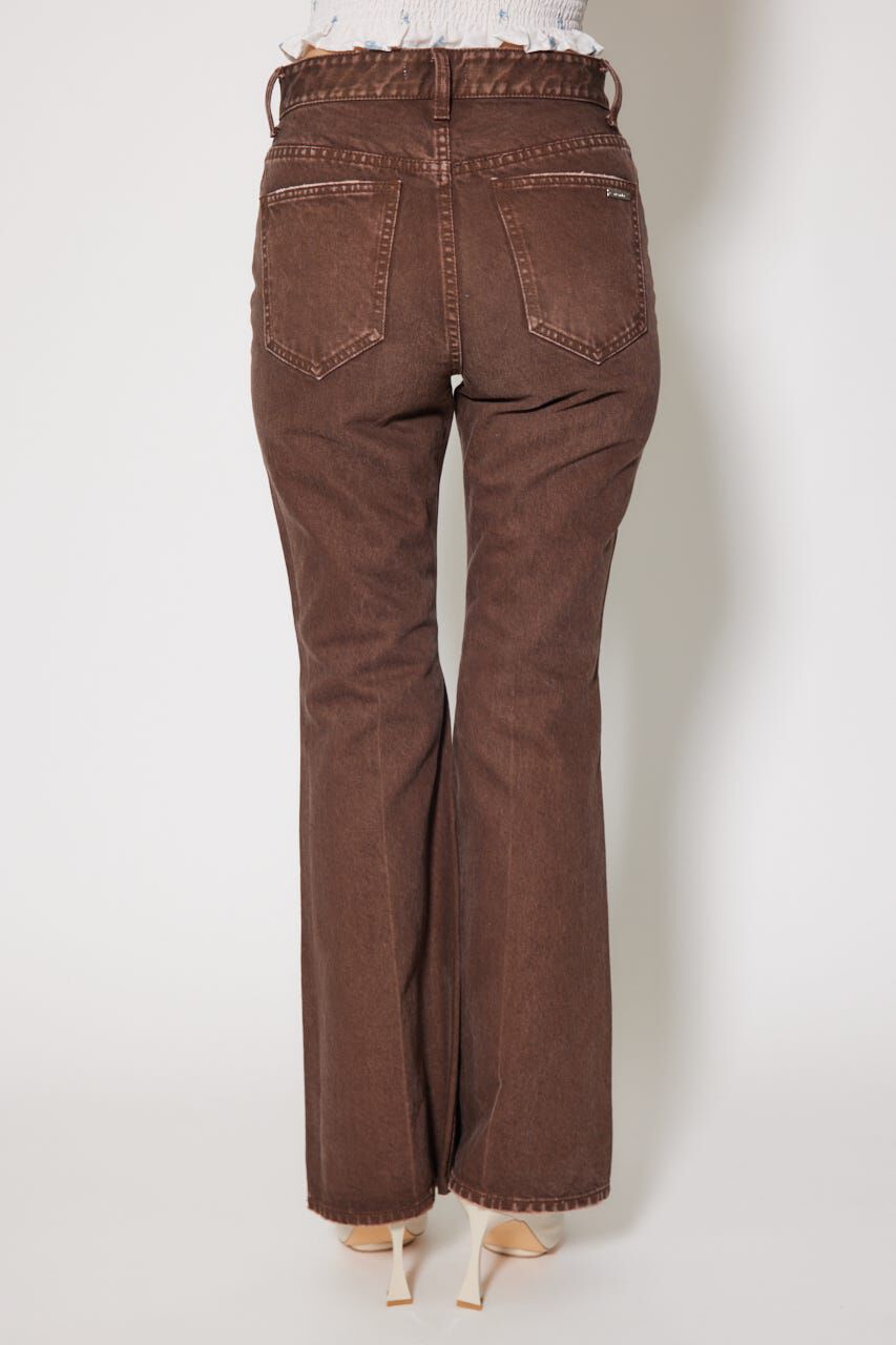 rienda「フラワー刺繍ブーツカットパンツ」|デニム|