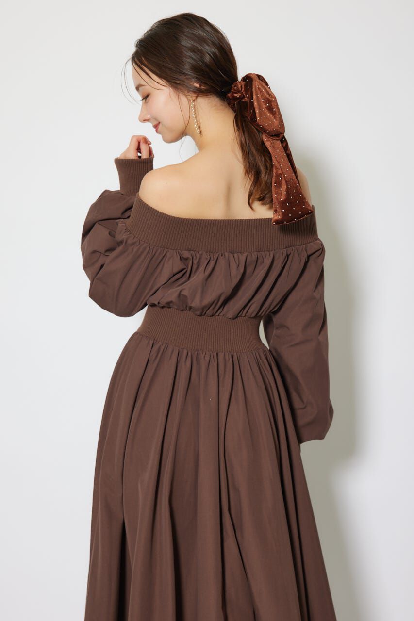 rienda「MA-1オフショルロングスリーブワンピース」|ワンピース|