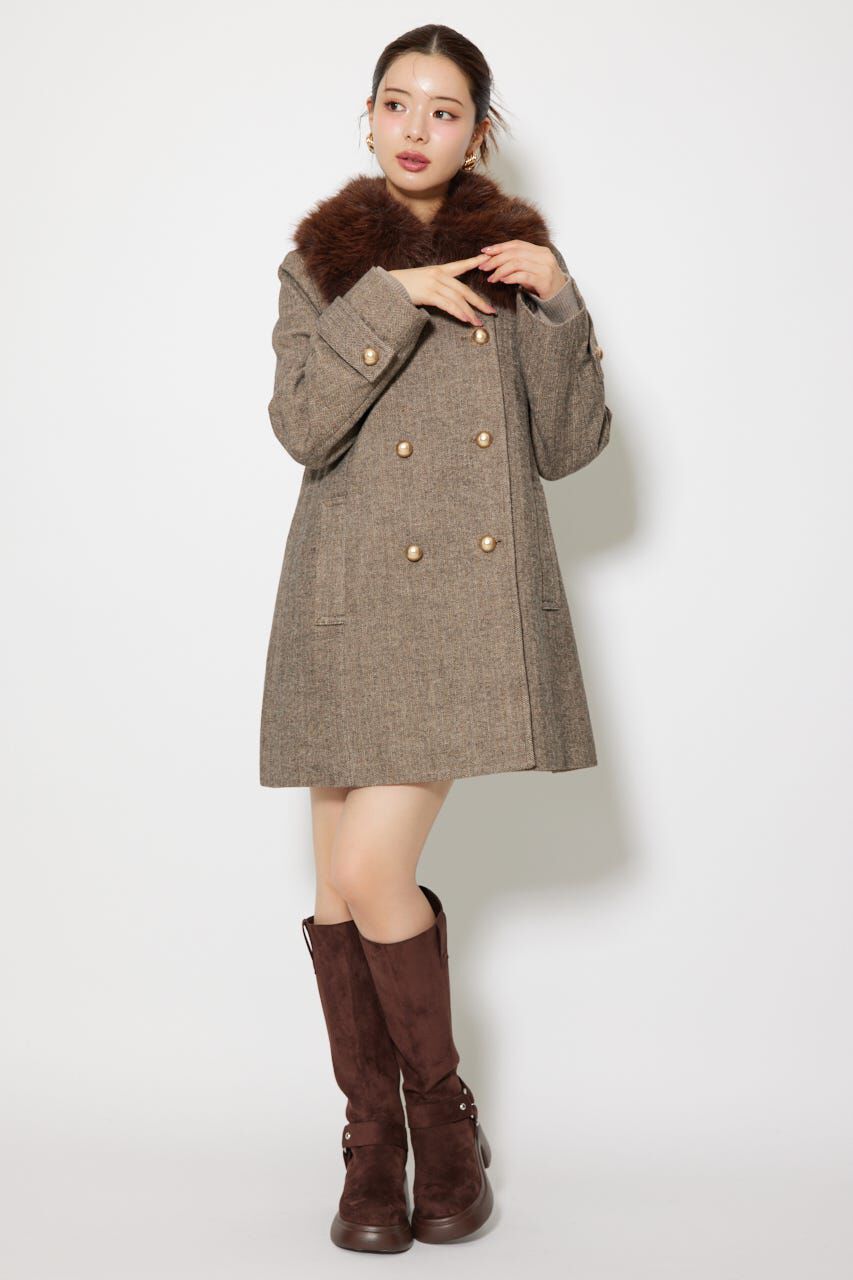 rienda「Aラインステンカラーコート」|その他|