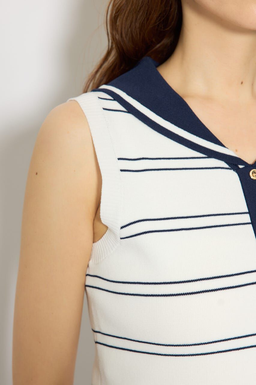 rienda「マリンボーダーニットトップス」|ニット・セーター|