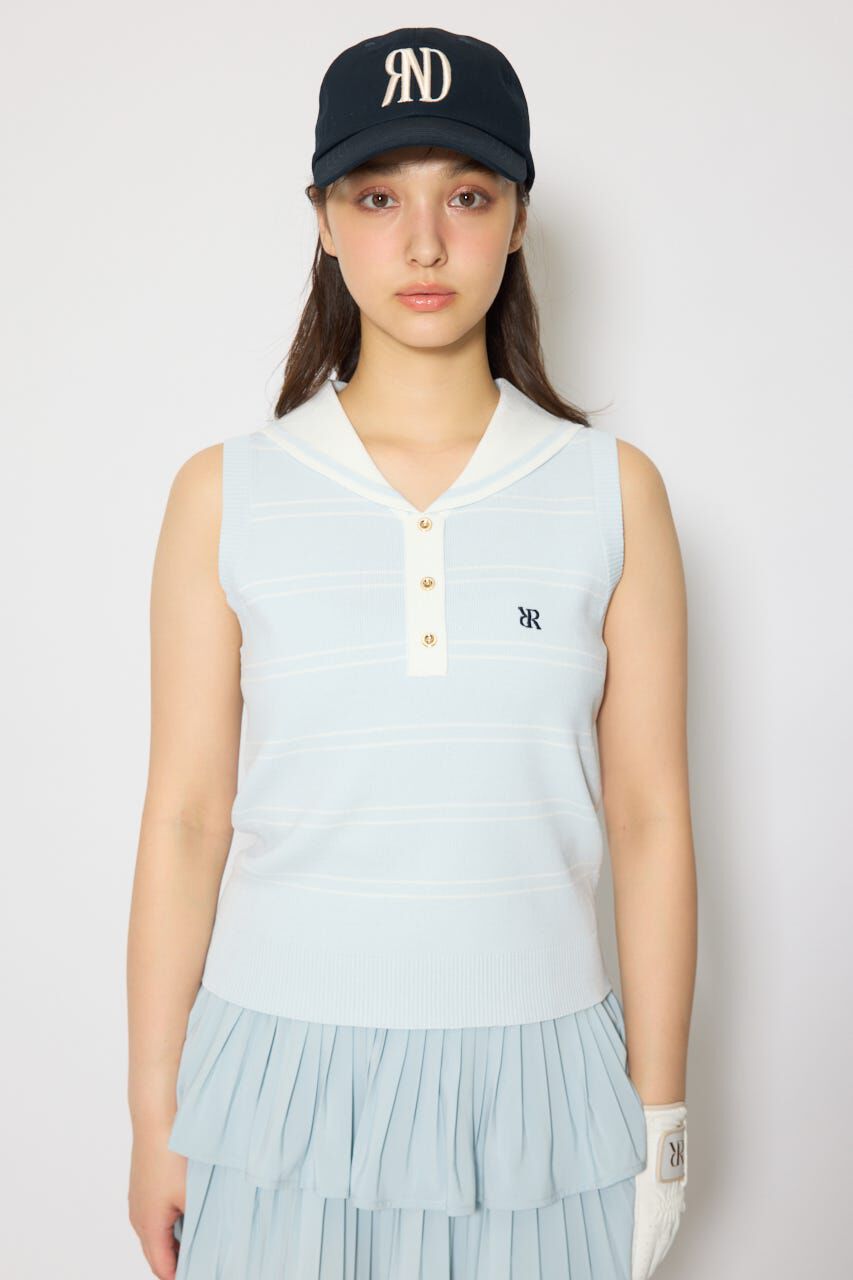 rienda「マリンボーダーニットトップス」|ニット・セーター|