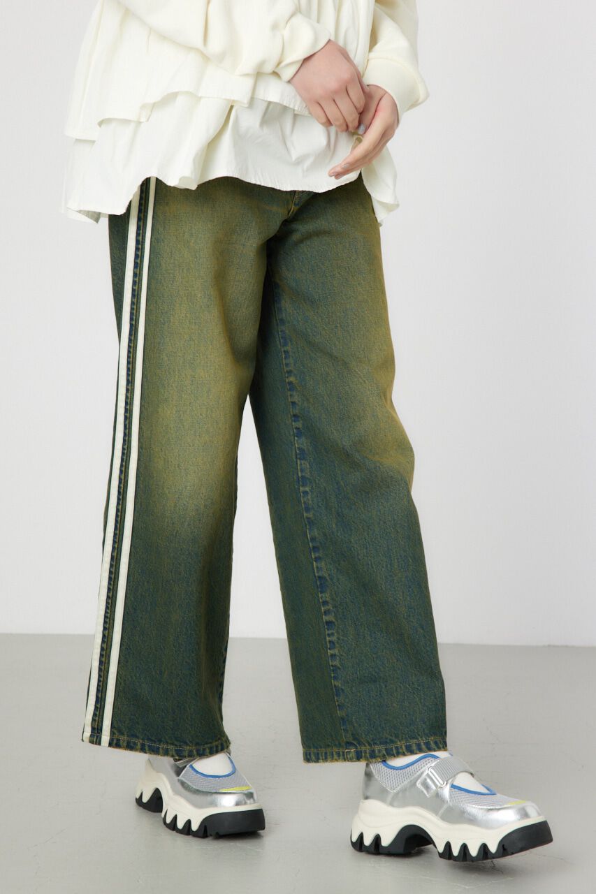 RODEO CROWNS「サイドラインルーズデニム」|デニム|