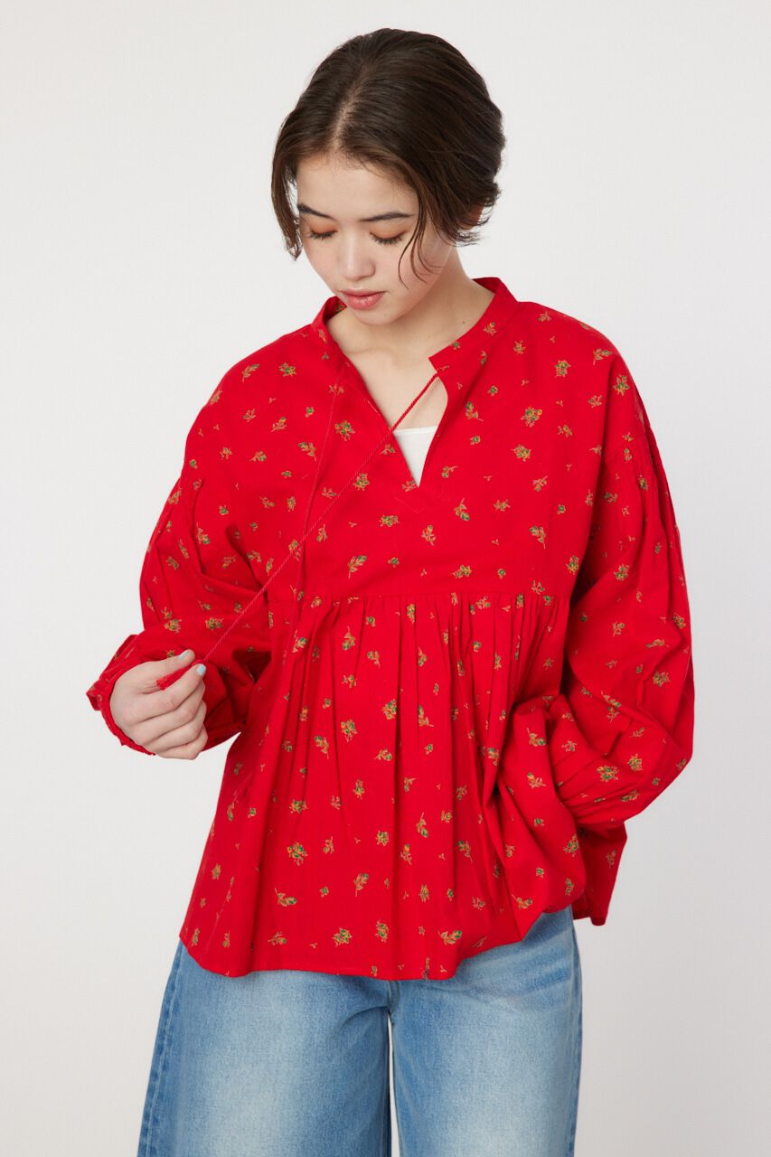 RODEO CROWNS「フラワーパターンカフタンシャツ」|シャツ・ブラウス|柄RED5