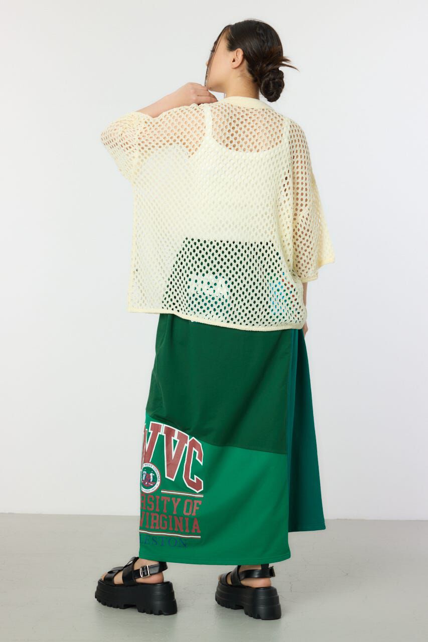 RODEO CROWNS「襟付きメッシュニットカーディガン」|ニット・セーター|