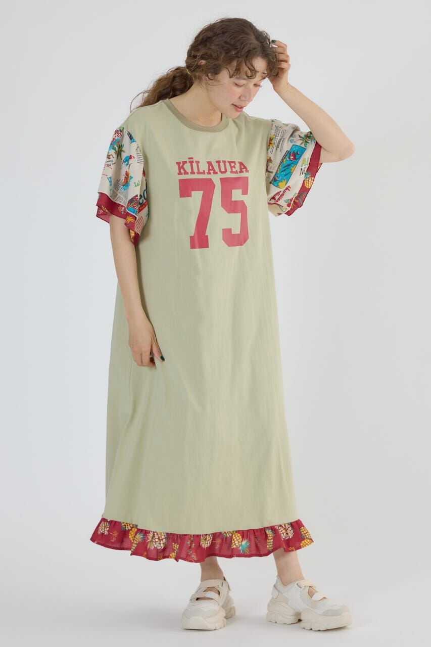 RODEO CROWNS「ドッキングアロハティアードワンピース」|ワンピース|