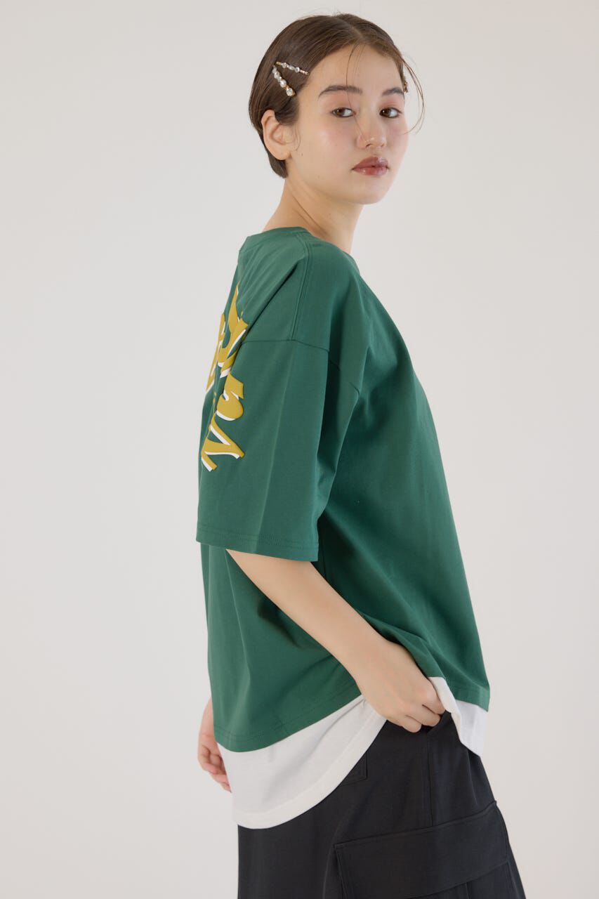 RODEO CROWNS「フェイクレイヤードスクリプトロゴ Tシャツ」|Tシャツ・カットソー|