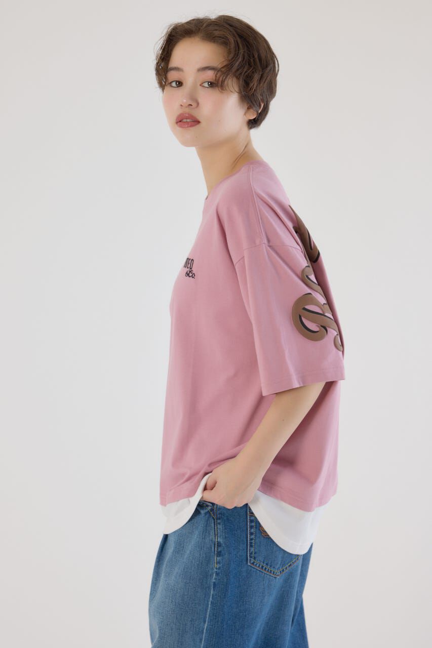 RODEO CROWNS「フェイクレイヤードスクリプトロゴ Tシャツ」|Tシャツ・カットソー|