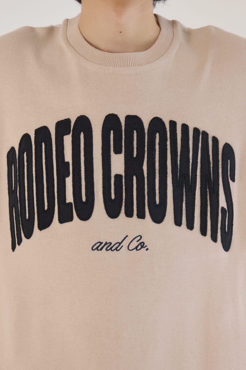 RODEO CROWNS「メンズCURVE LOGOコンビニットトップス」|Tシャツ・カットソー|