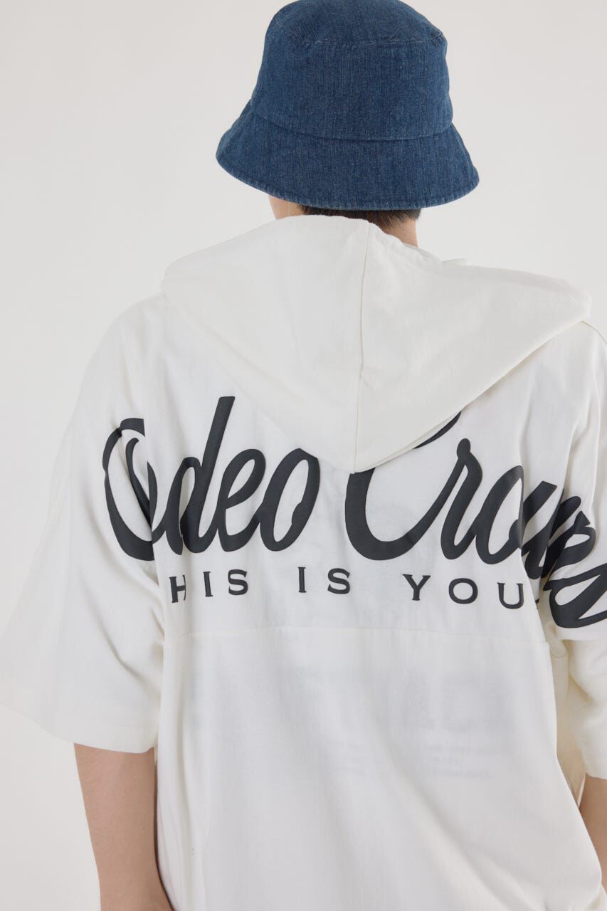 RODEO CROWNS「ハーフスリーブロゴZIPパーカー」|パーカー|