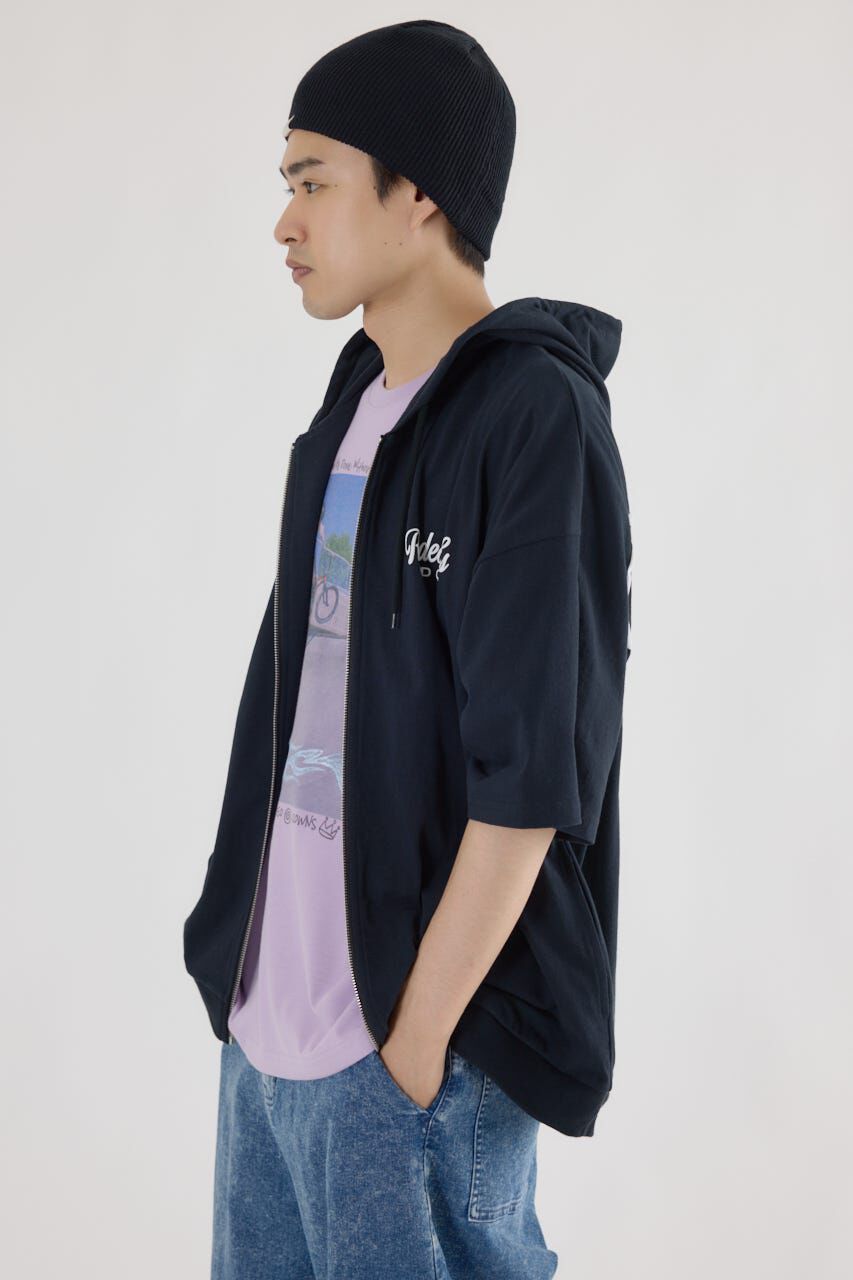 RODEO CROWNS「ハーフスリーブロゴZIPパーカー」|パーカー|