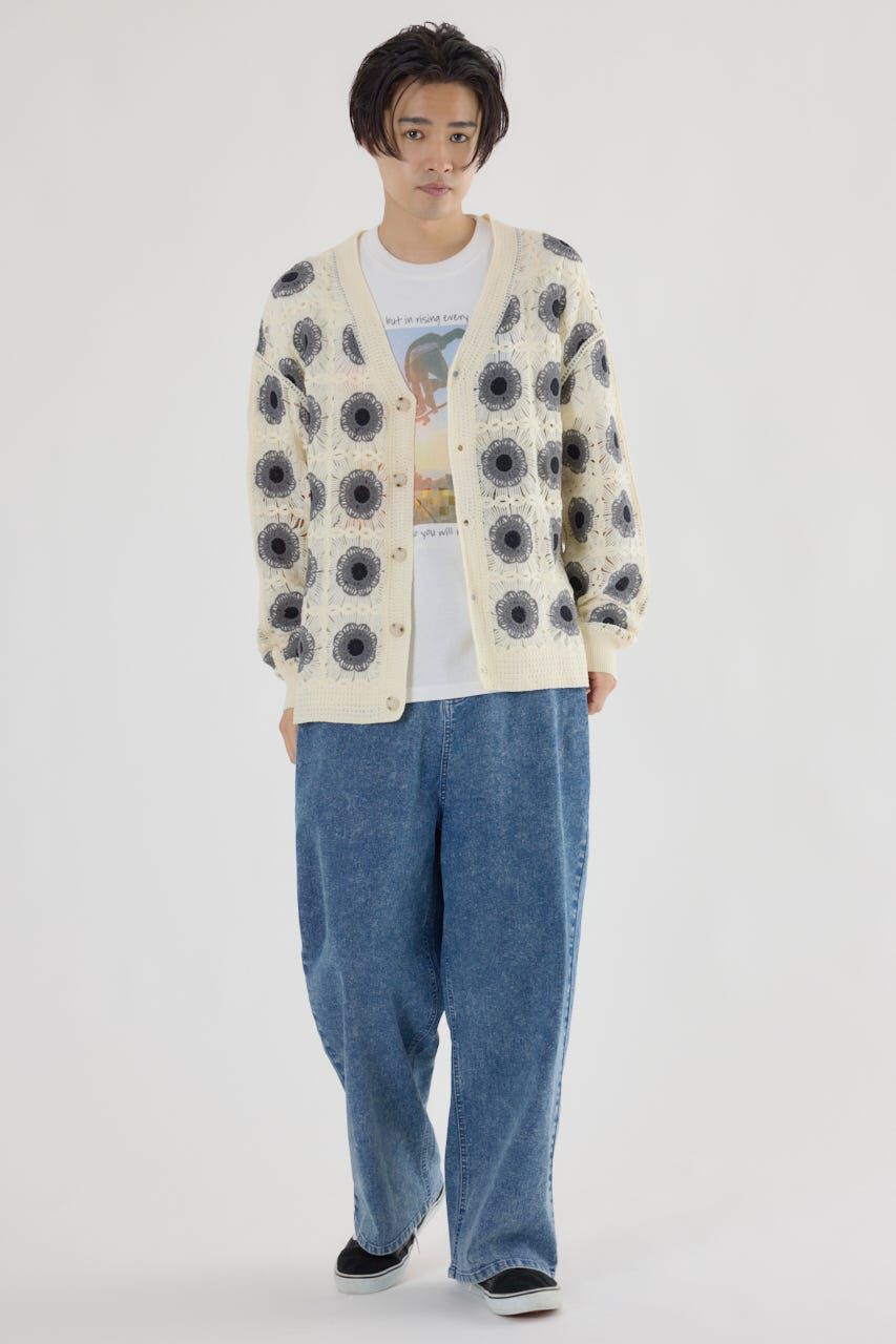 RODEO CROWNS「クロシェフラワーニットカーディガン」|カーディガン|